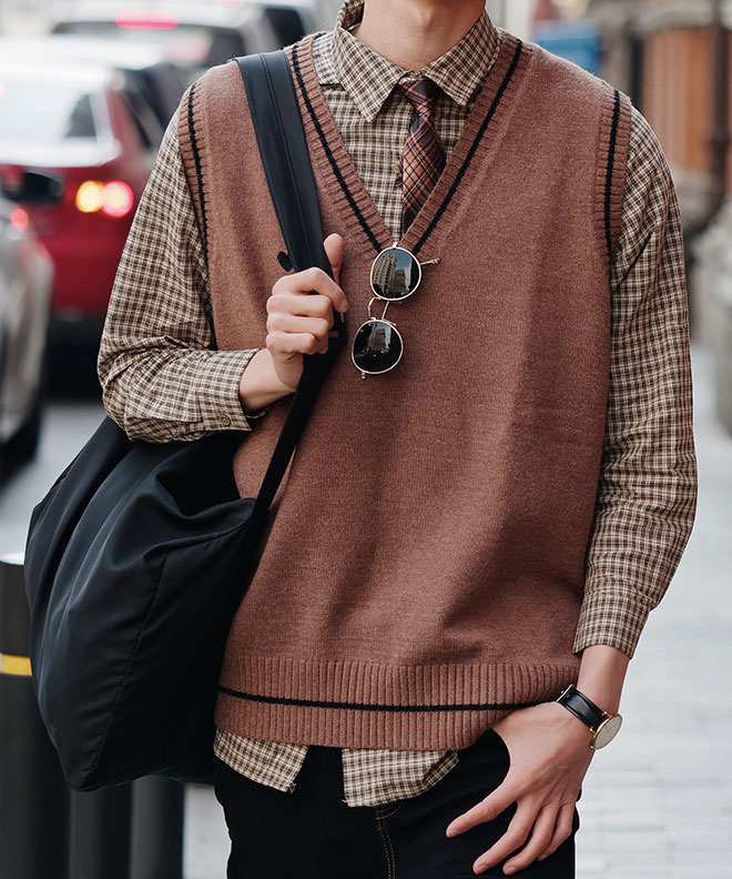 ブリティッシュトラッド ニットベスト